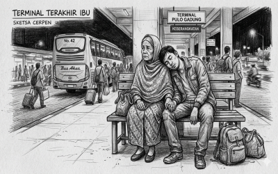    Terminal Terakhir Ibu - Karya A. Faris Zulkarnain (Siswa Kelas 9 SMP IT Bustanul Ulum)